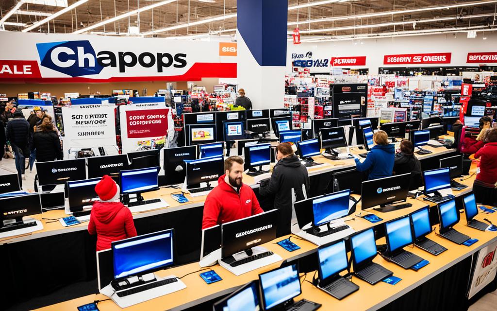 Laptop Stores während Black Friday Angebote